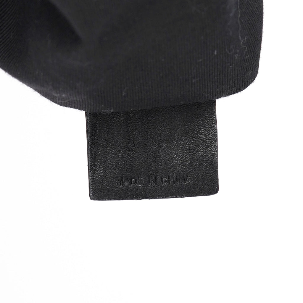 Black Calfskin Hobo Shoulder Bag