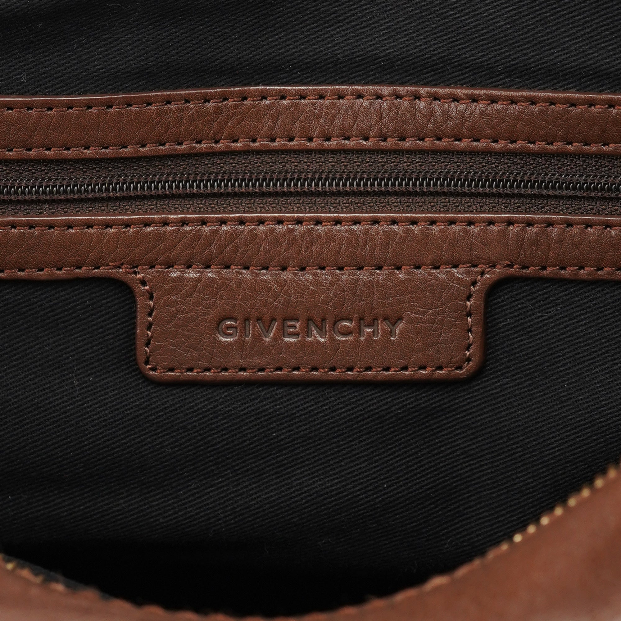 Brown Lambskin 2-Way Tote Bag