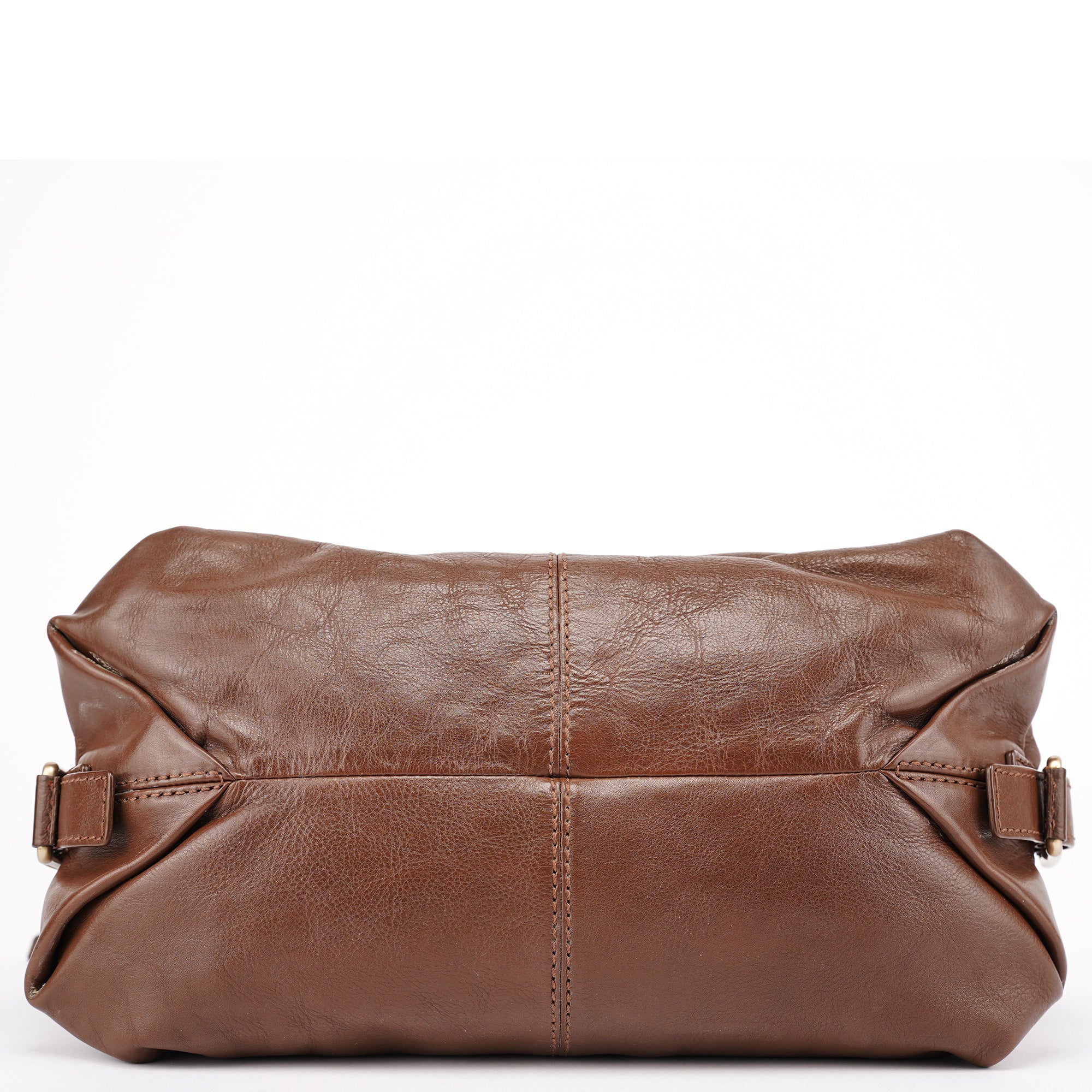 Brown Lambskin 2-Way Tote Bag