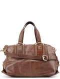 Brown Lambskin 2-Way Tote Bag