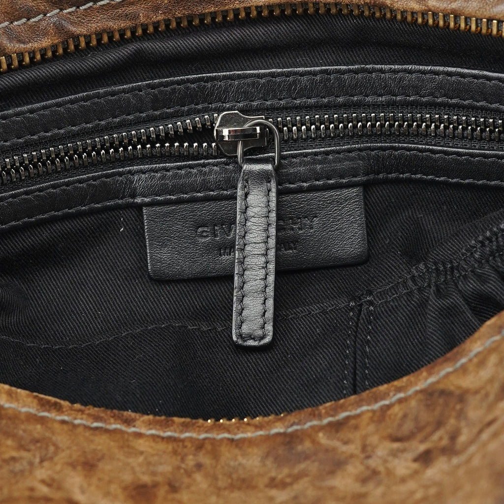 Brown Leather Pandora Shoulder Bag