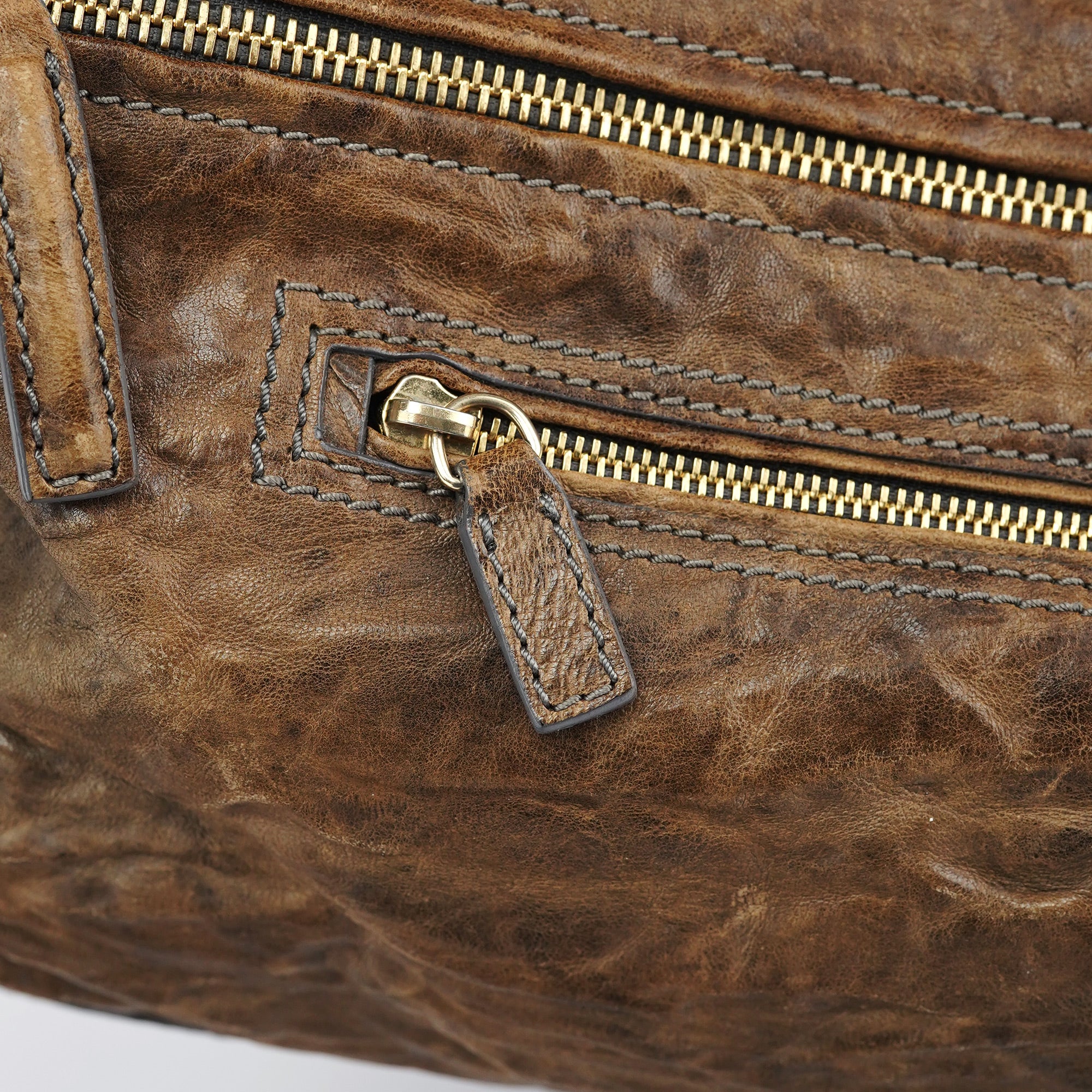 Brown Leather Pandora Shoulder Bag