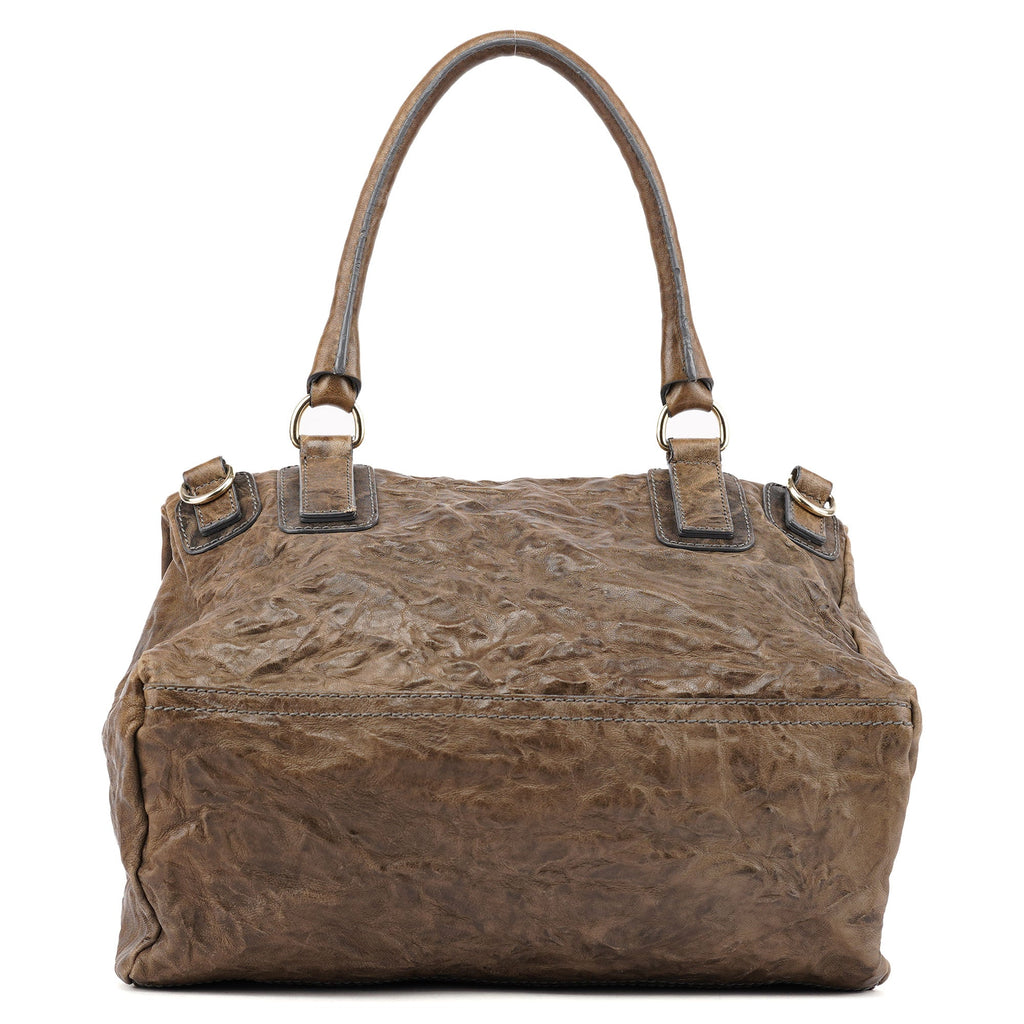 Brown Leather Pandora Shoulder Bag