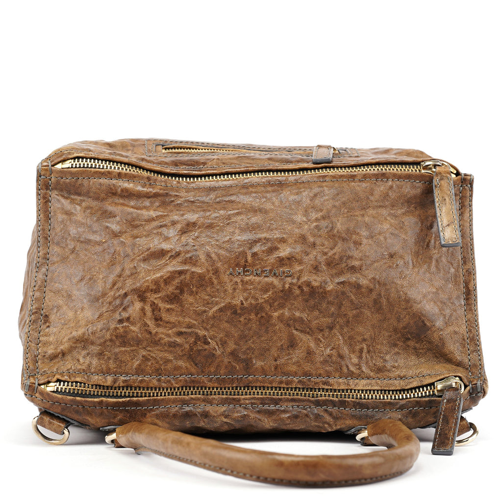 Brown Leather Pandora Shoulder Bag
