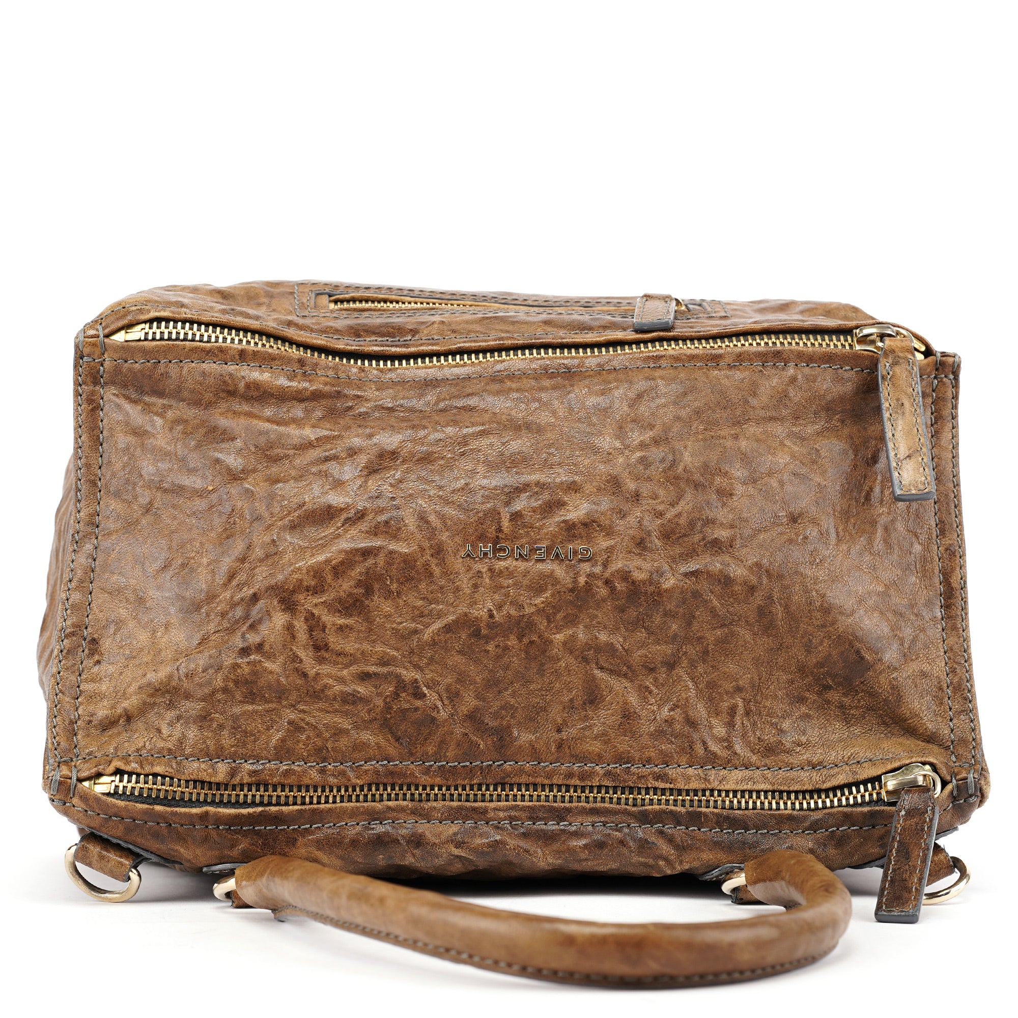 Brown Leather Pandora Shoulder Bag