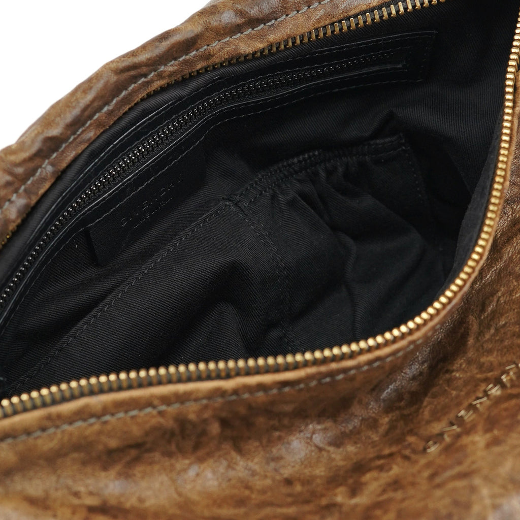 Brown Leather Pandora Shoulder Bag