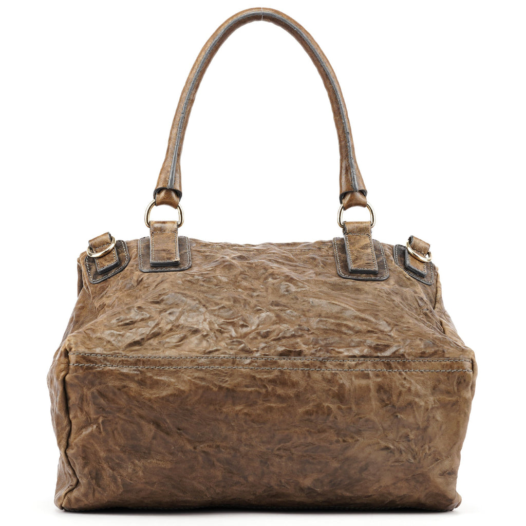 Brown Leather Pandora Shoulder Bag