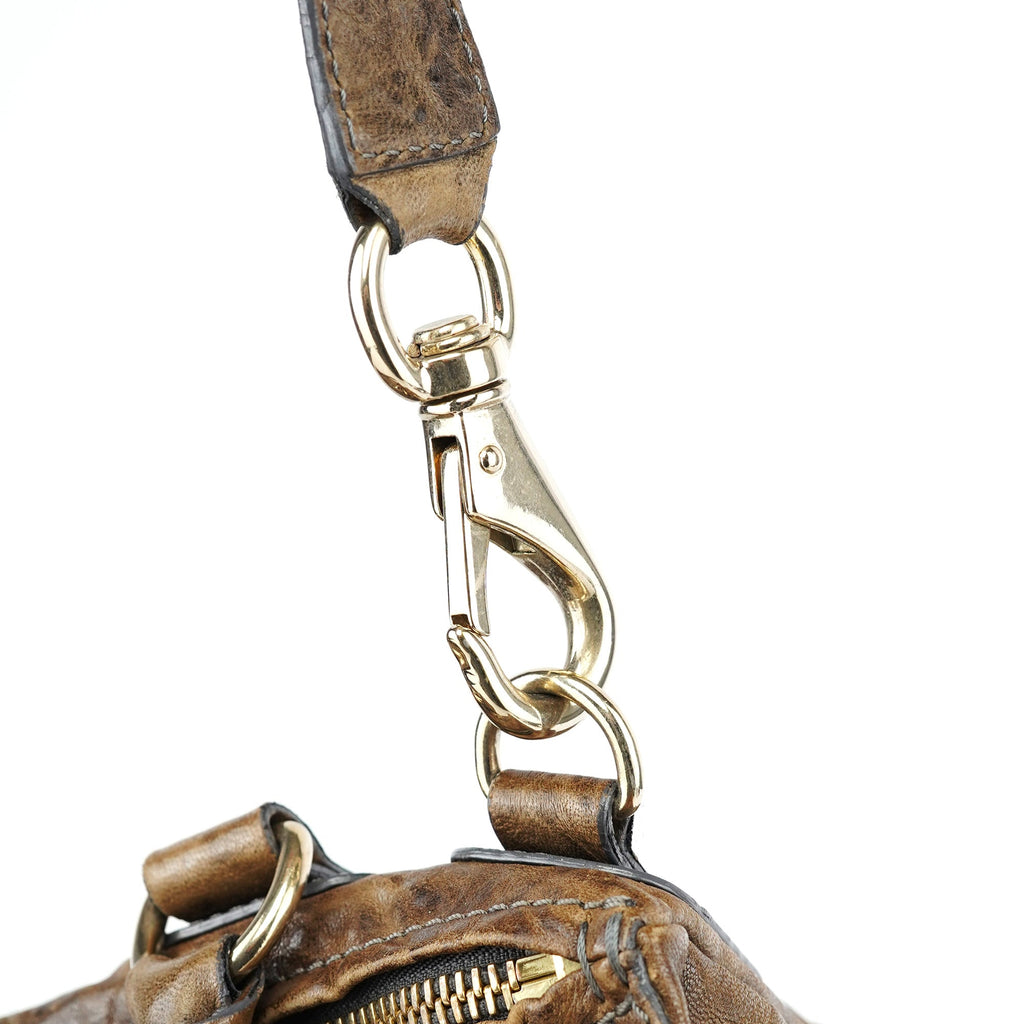 Brown Leather Pandora Shoulder Bag