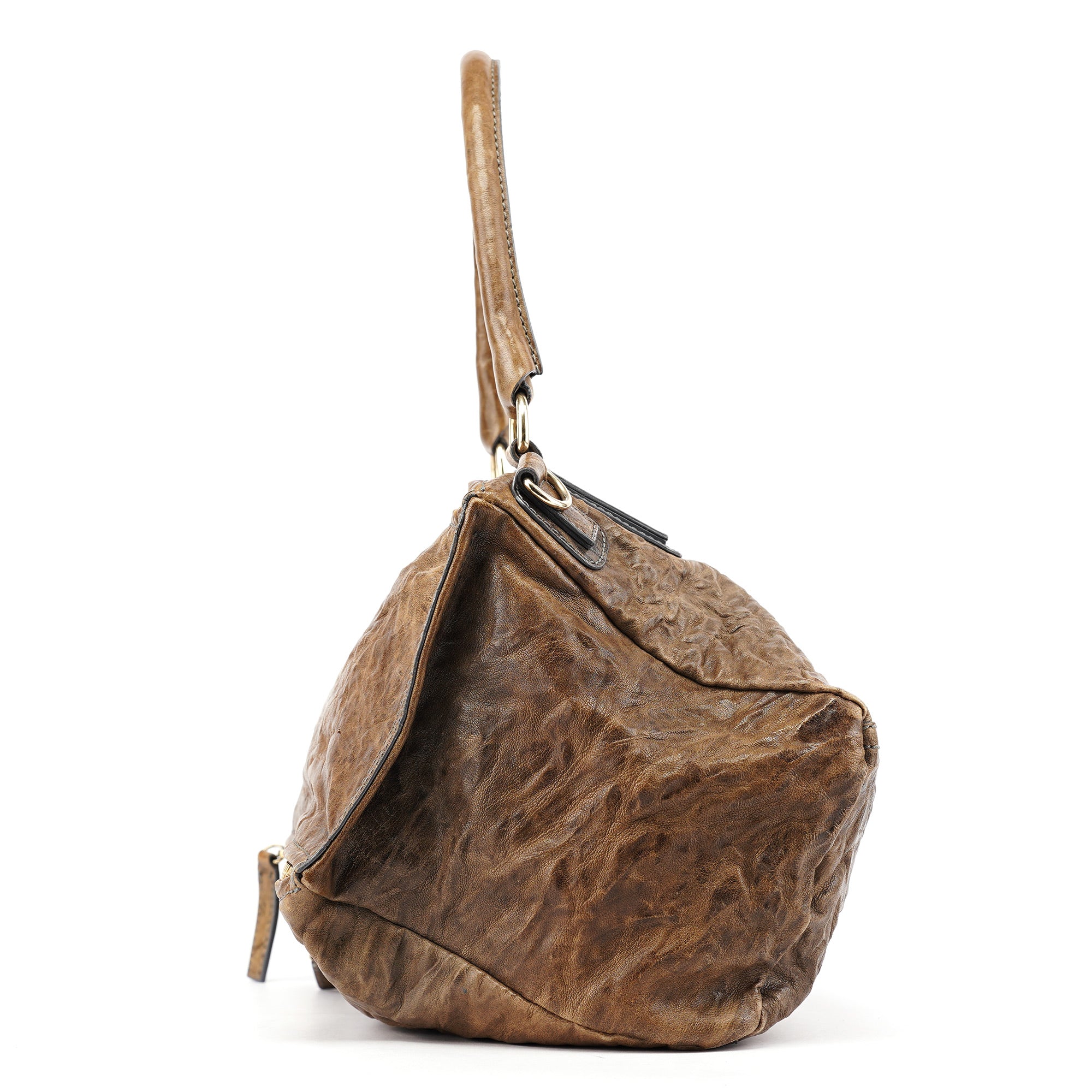 Brown Leather Pandora Shoulder Bag