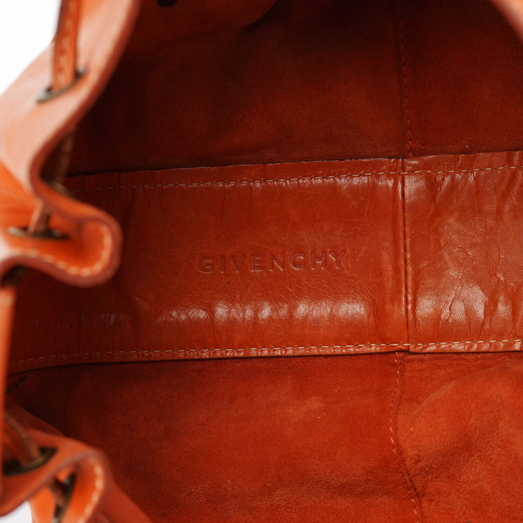 Orange Calfskin Tassel Handbag