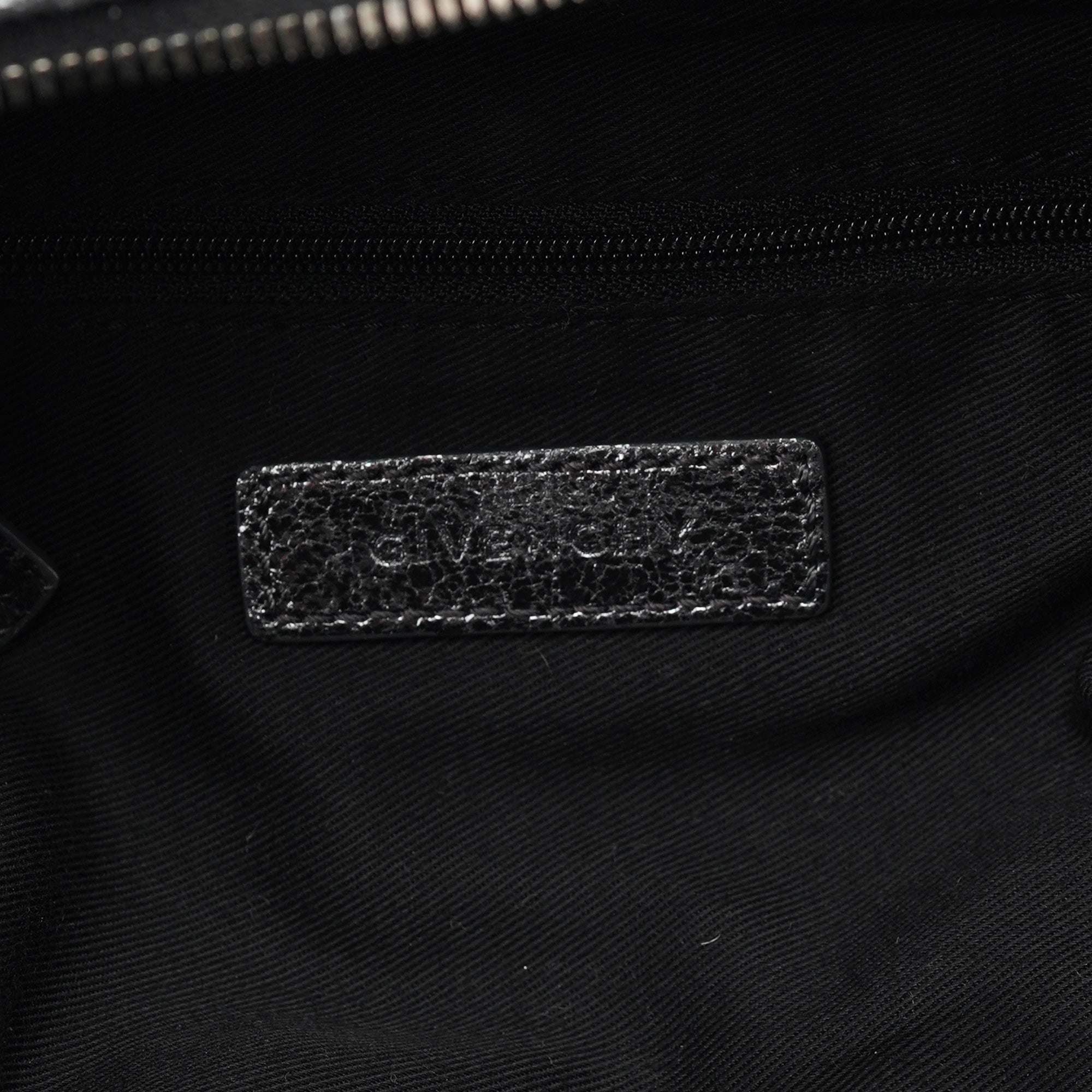 Silver Metallic Leather Tote Bag