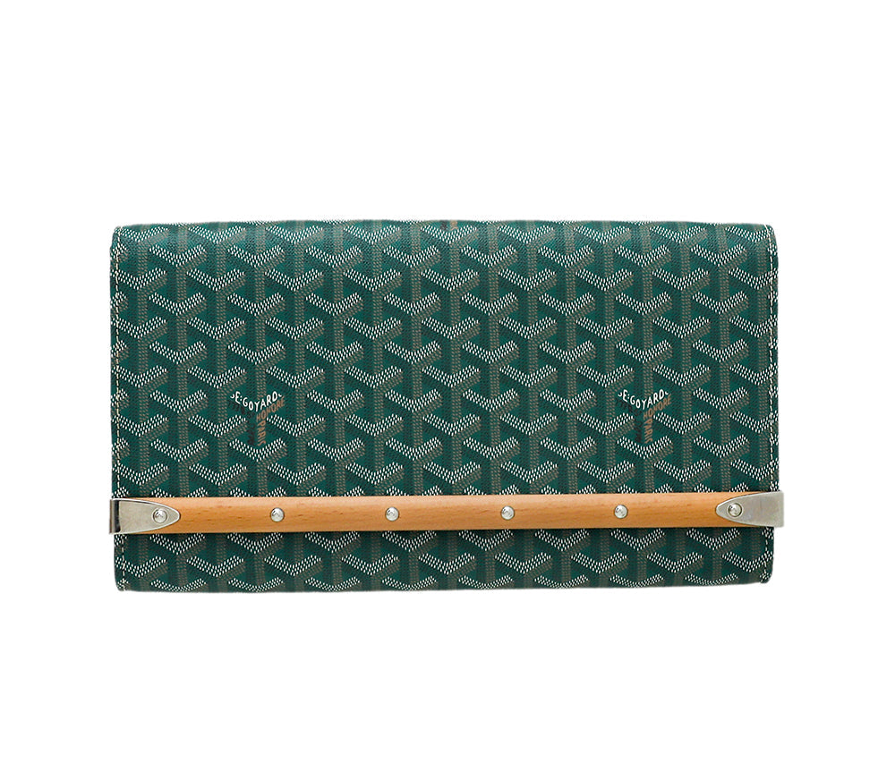 Goyard Green Goyardine Monte Carlo Clutch