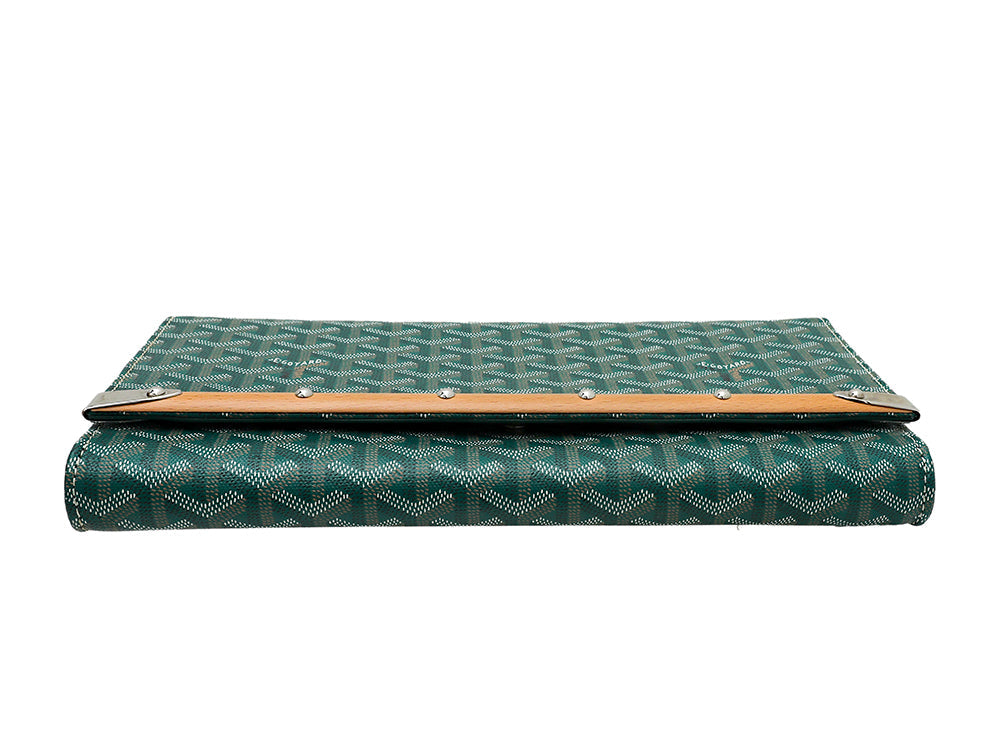Goyard Green Goyardine Monte Carlo Clutch