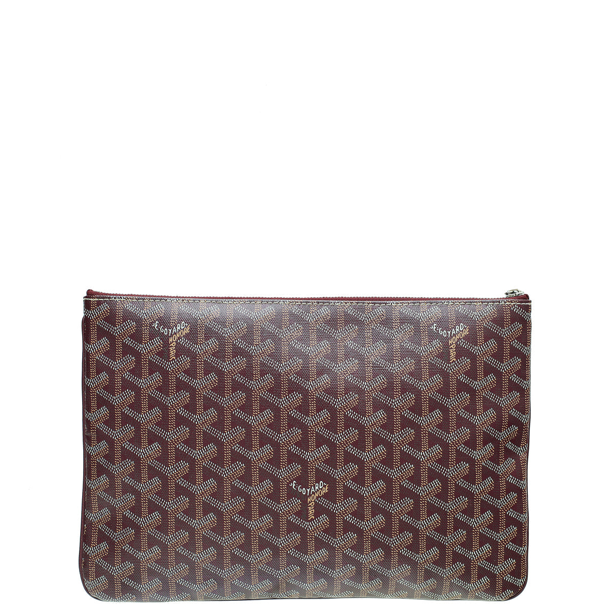 Goyard Burgundy Goyardine Senat MM Pouch