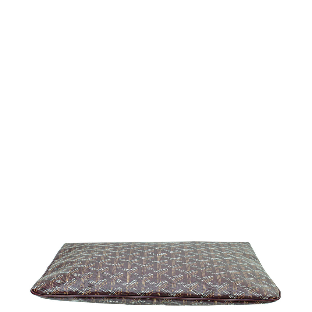 Goyard Burgundy Goyardine Senat MM Pouch