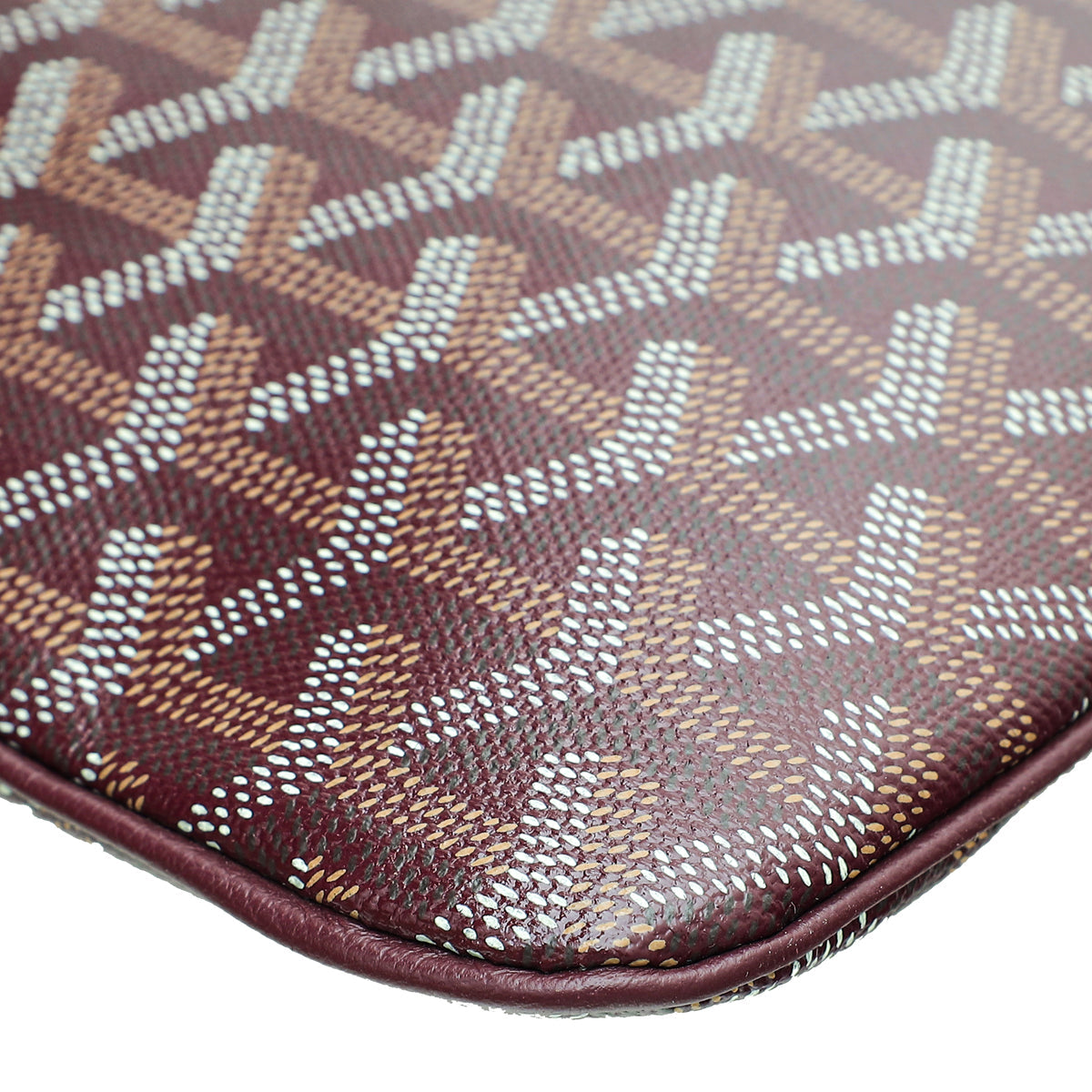 Goyard Burgundy Goyardine Senat MM Pouch