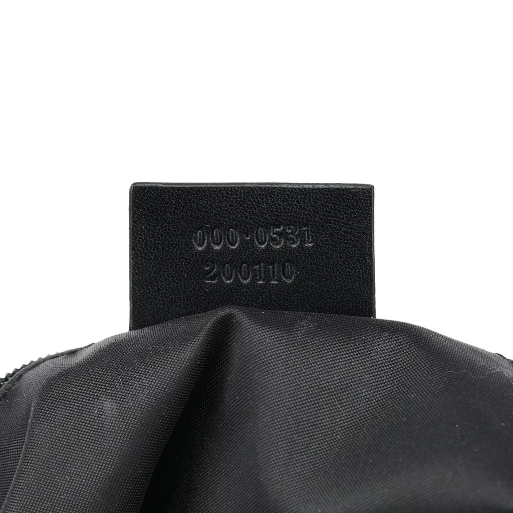 000 0531 Black Calfskin Bamboo Shoulder Bag