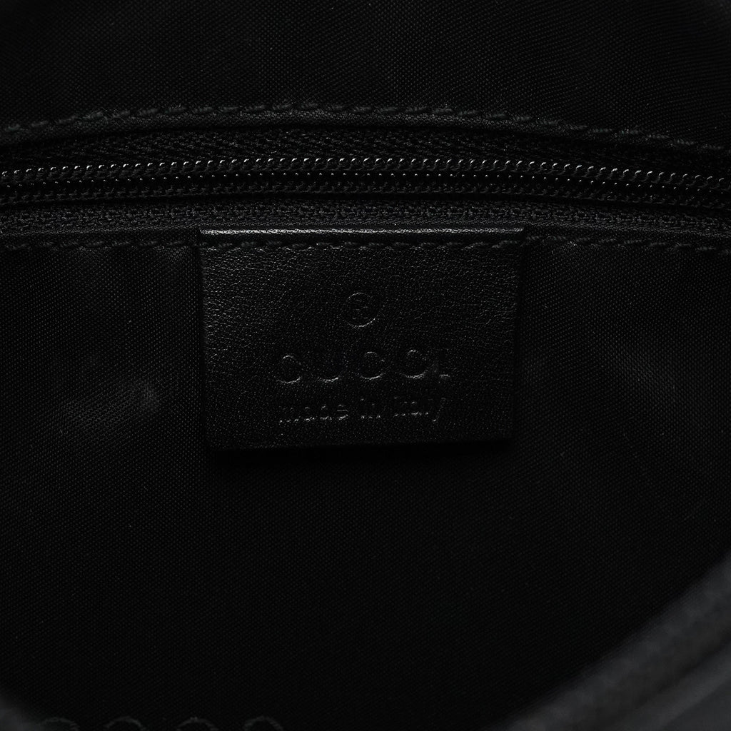000 0531 Black Calfskin Bamboo Shoulder Bag