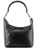 000 0531 Black Calfskin Bamboo Shoulder Bag