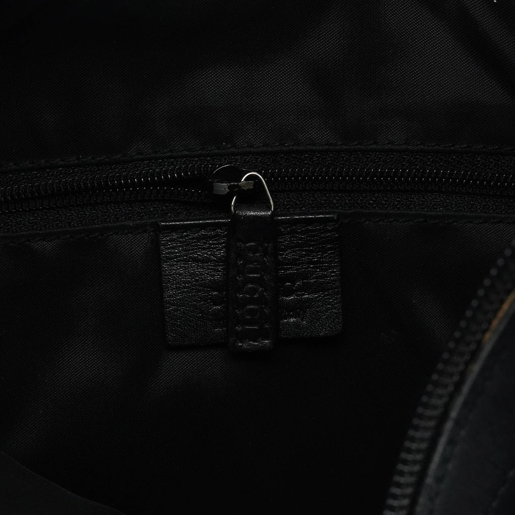 000 0531 Black Calfskin Bamboo Shoulder Bag