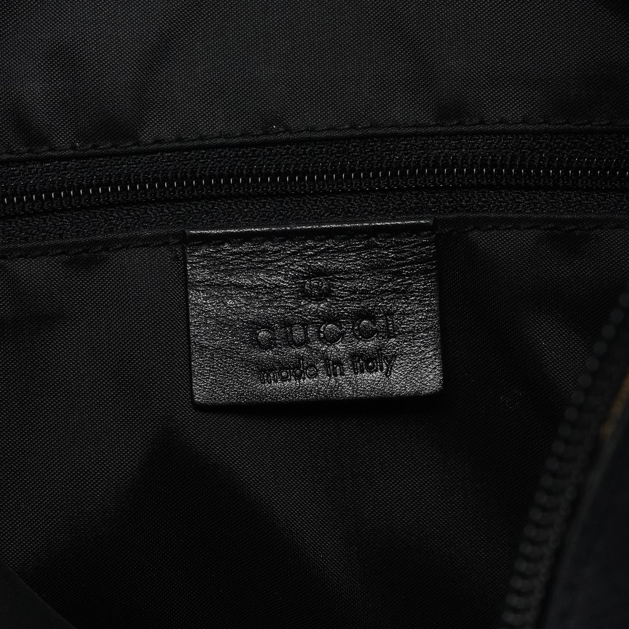 000 0531 Black Calfskin Bamboo Shoulder Bag