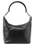 000 0531 Black Calfskin Bamboo Shoulder Bag