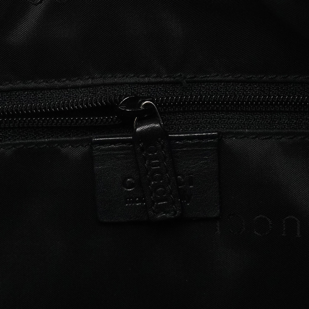 000 0531 Black Calfskin Bamboo Shoulder Bag