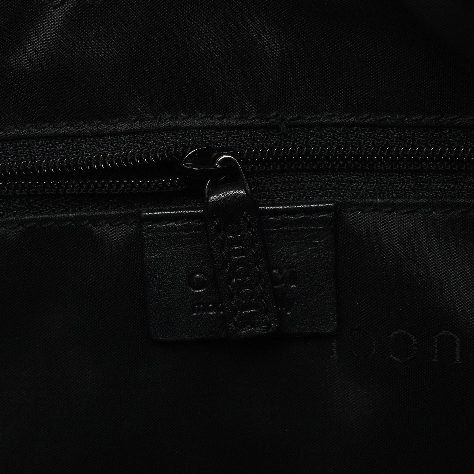 000 0531 Black Calfskin Bamboo Shoulder Bag