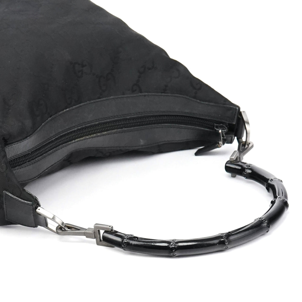 000 0531 Black GG Bamboo Shoulder Bag