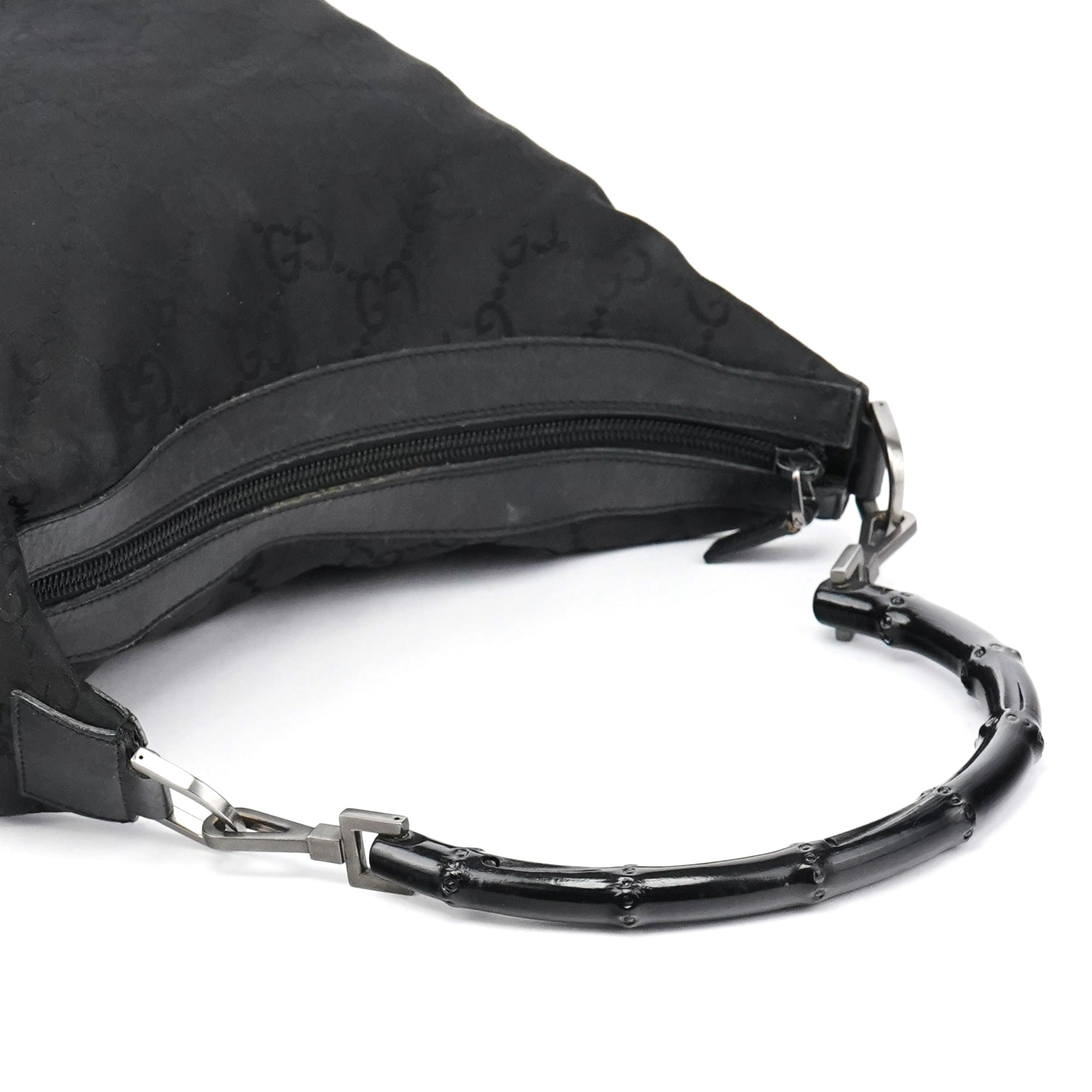 000 0531 Black GG Bamboo Shoulder Bag