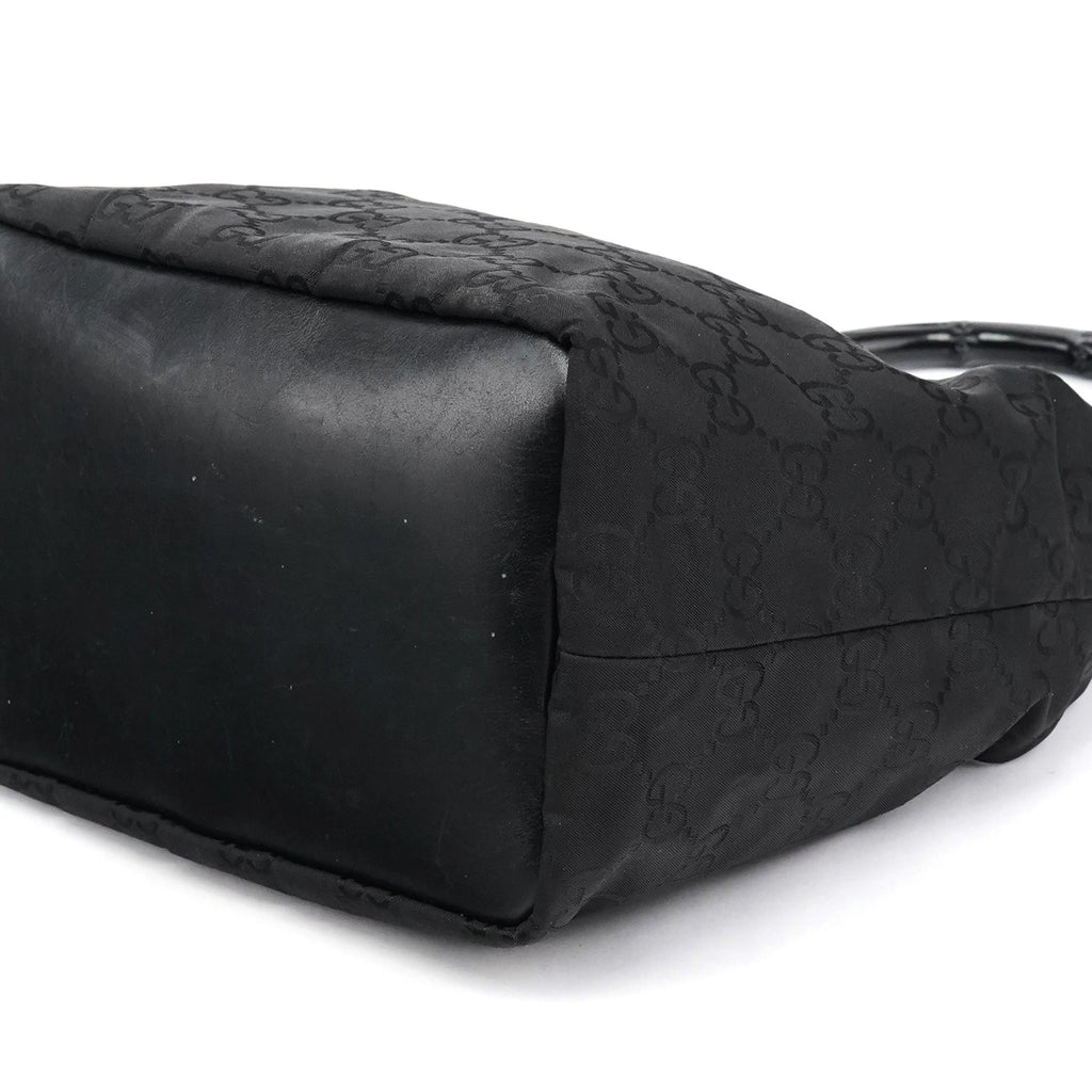 000 0531 Black GG Bamboo Shoulder Bag