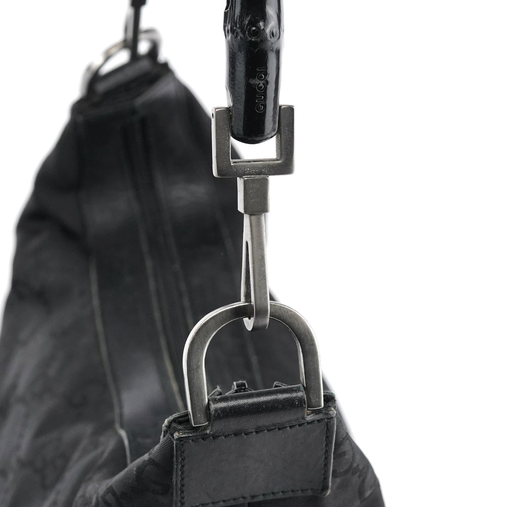 000 0531 Black GG Bamboo Shoulder Bag