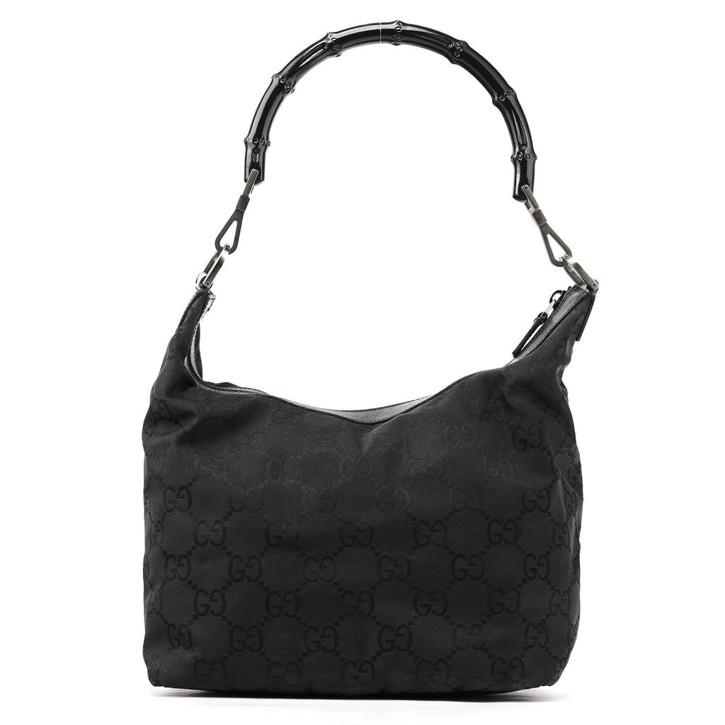 000 0531 Black GG Bamboo Shoulder Bag