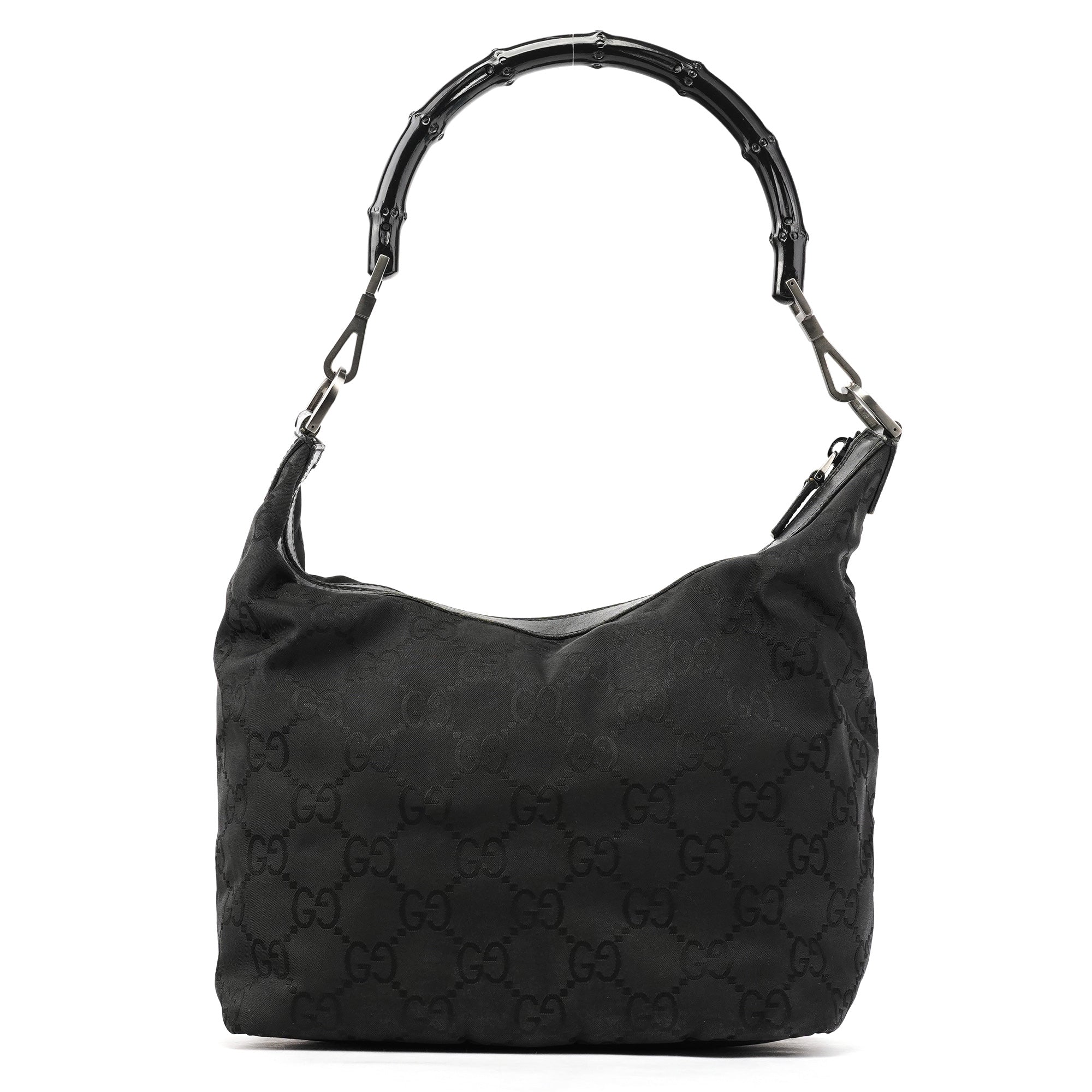 000 0531 Black GG Bamboo Shoulder Bag