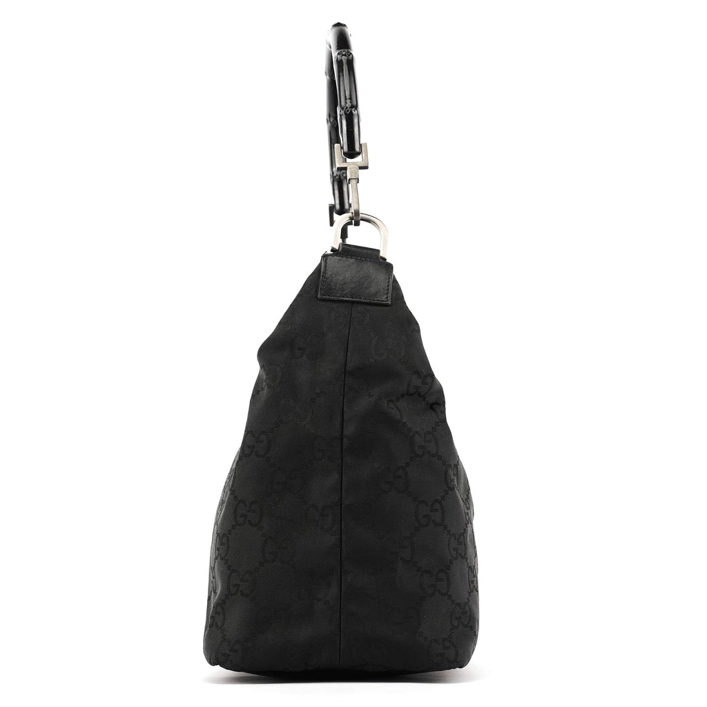 000 0531 Black GG Bamboo Shoulder Bag