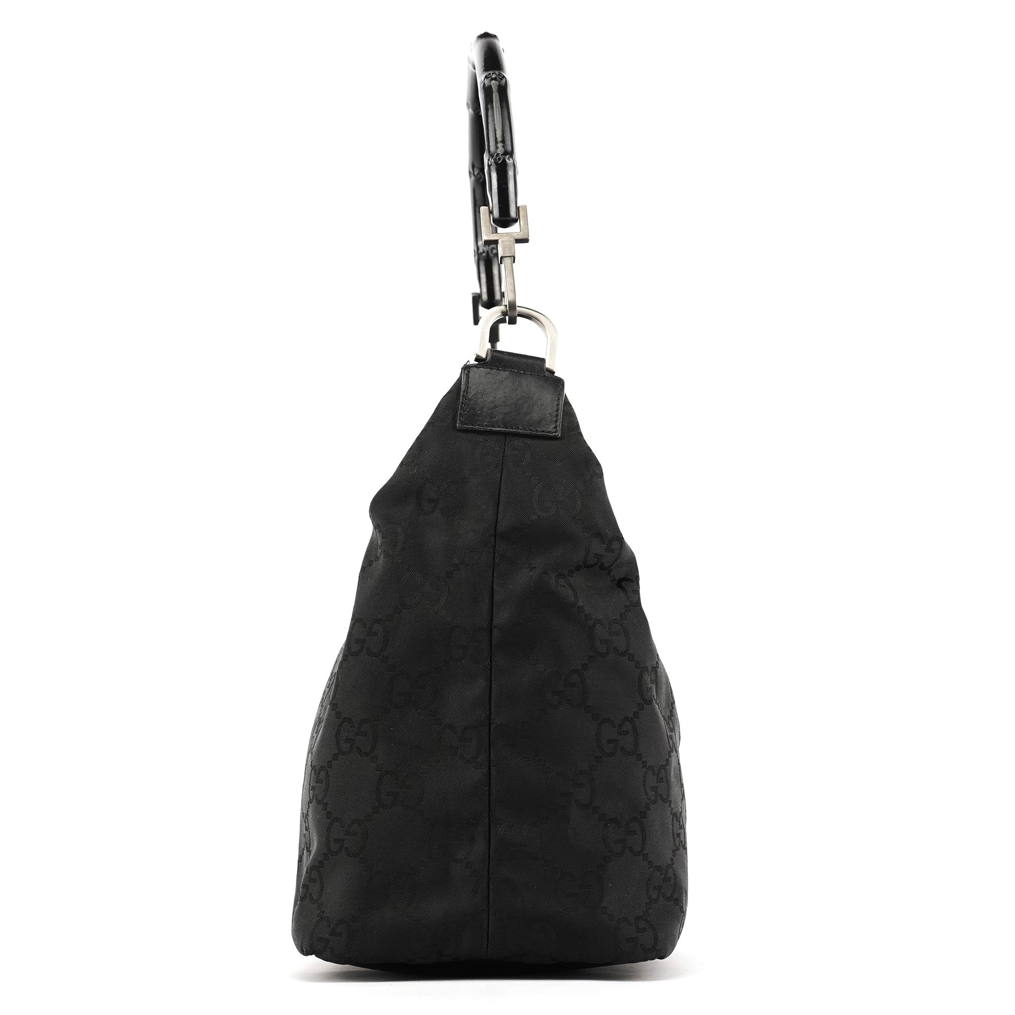 000 0531 Black GG Bamboo Shoulder Bag