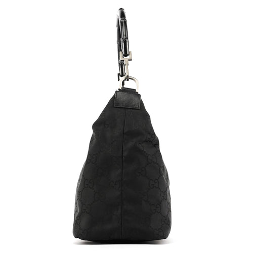 000 0531 Black GG Bamboo Shoulder Bag