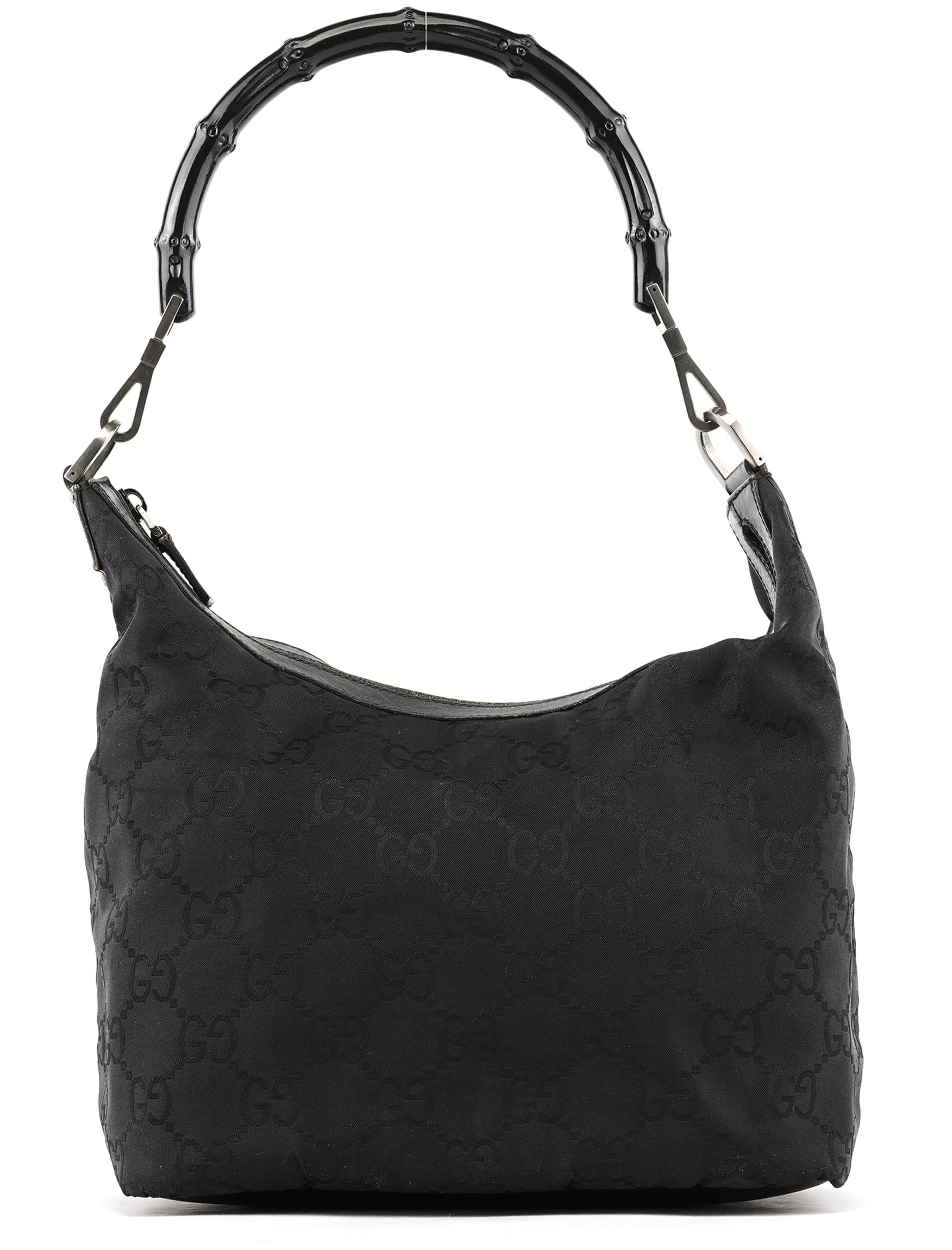 000 0531 Black GG Bamboo Shoulder Bag