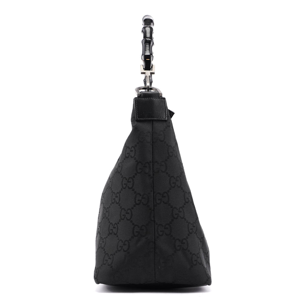000 0531 Black GG Bamboo Shoulder Bag