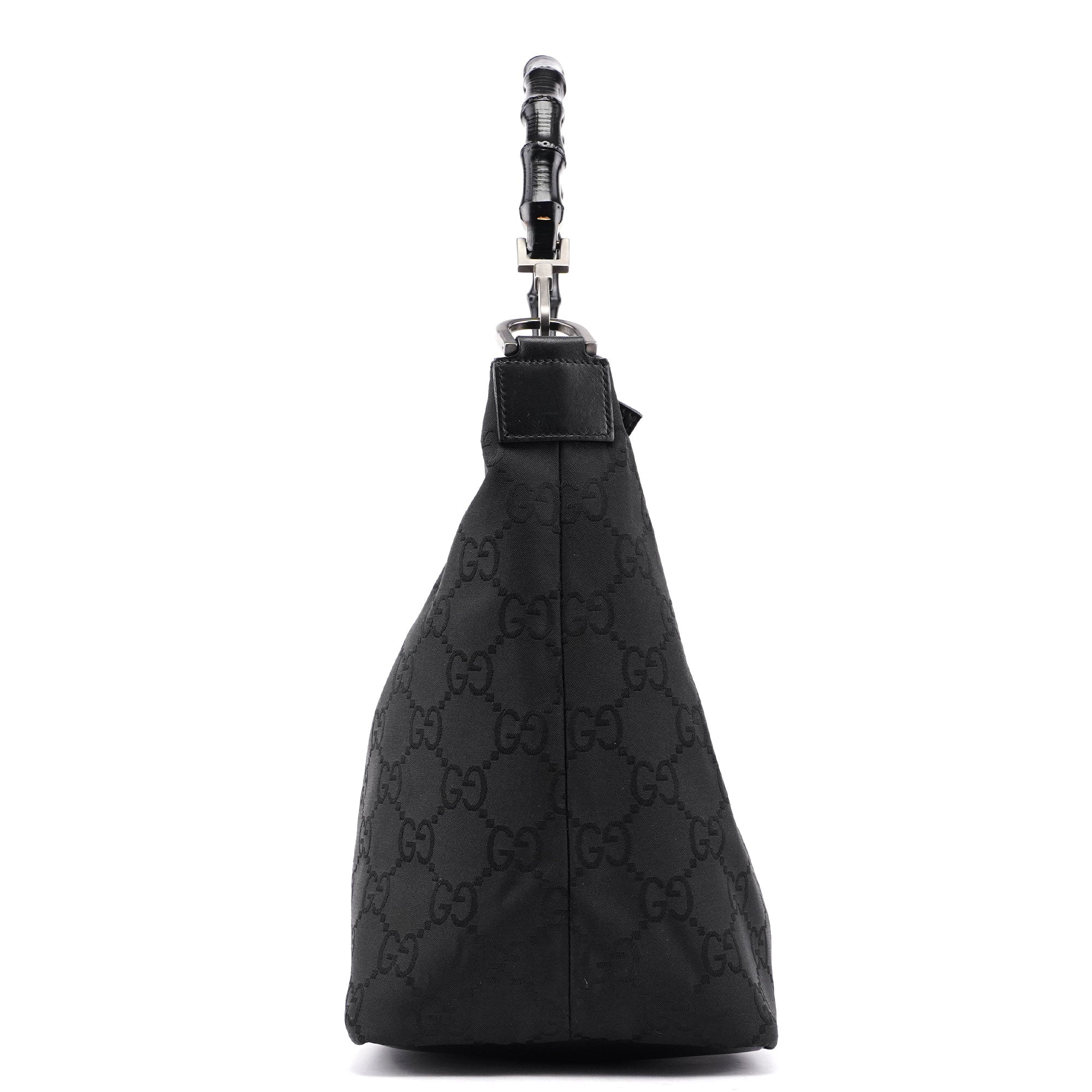000 0531 Black GG Bamboo Shoulder Bag
