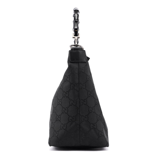 000 0531 Black GG Bamboo Shoulder Bag