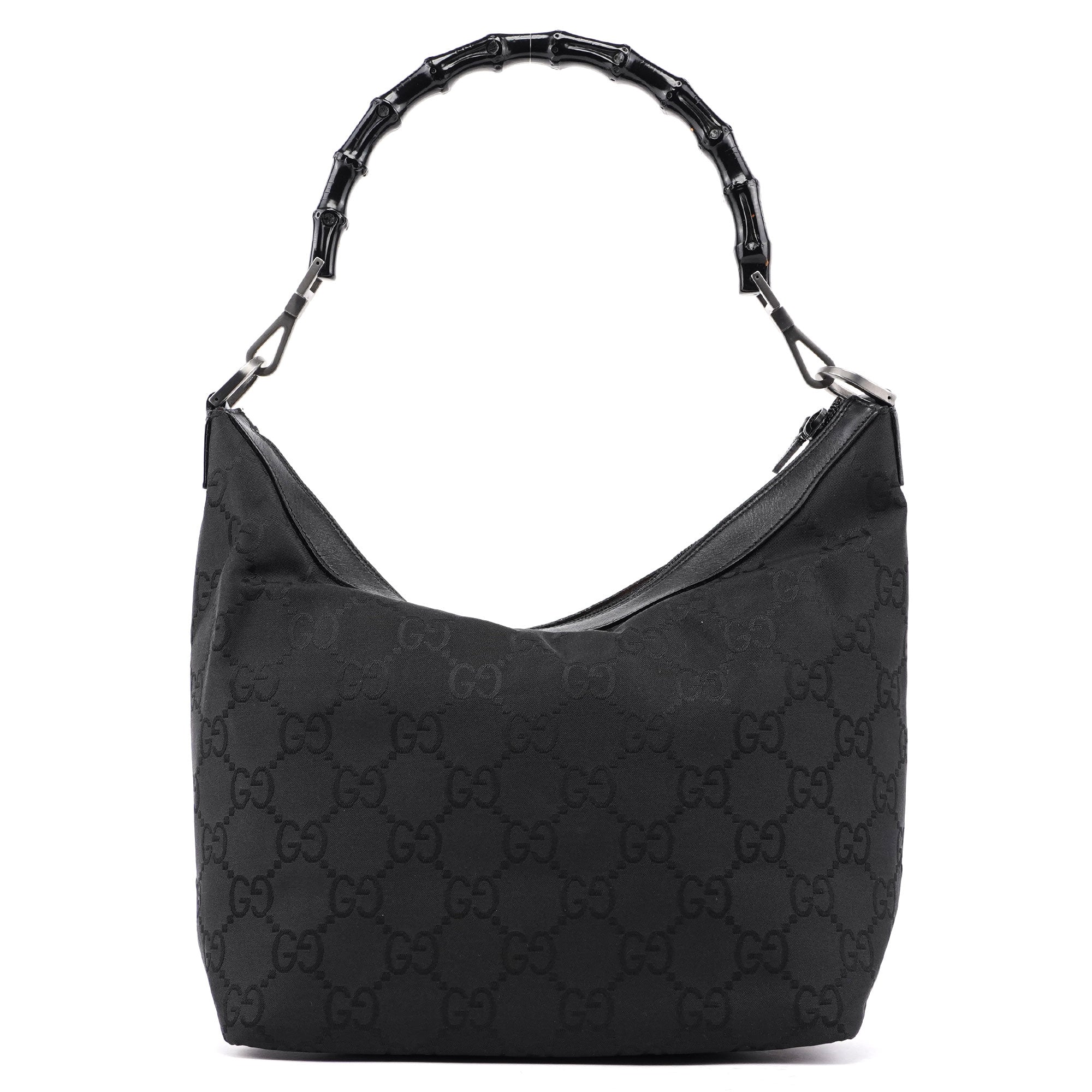 000 0531 Black GG Bamboo Shoulder Bag