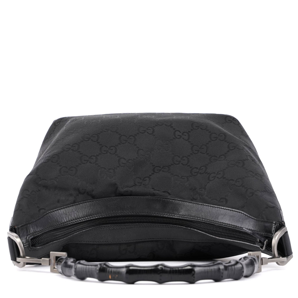 000 0531 Black GG Bamboo Shoulder Bag