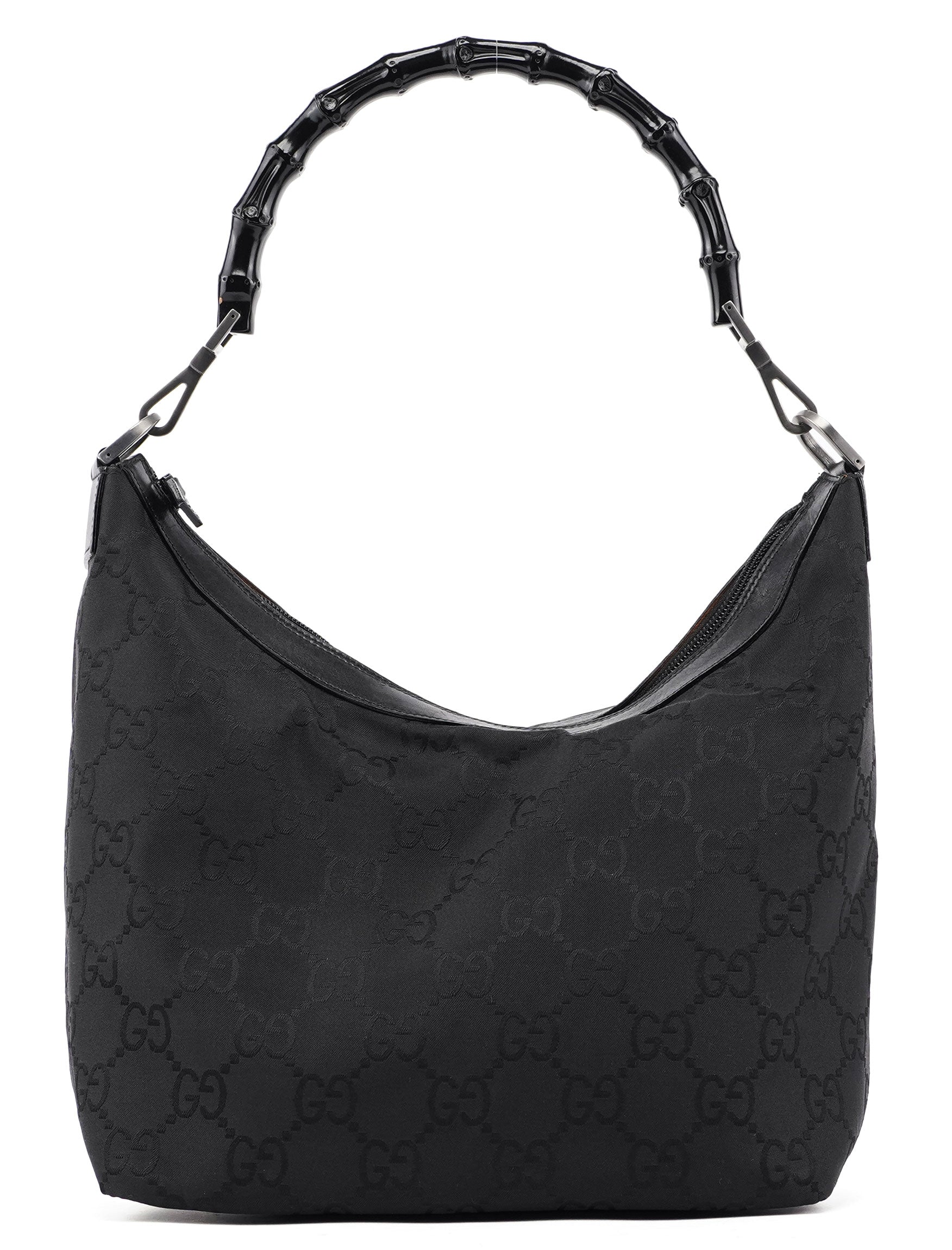 000 0531 Black GG Bamboo Shoulder Bag