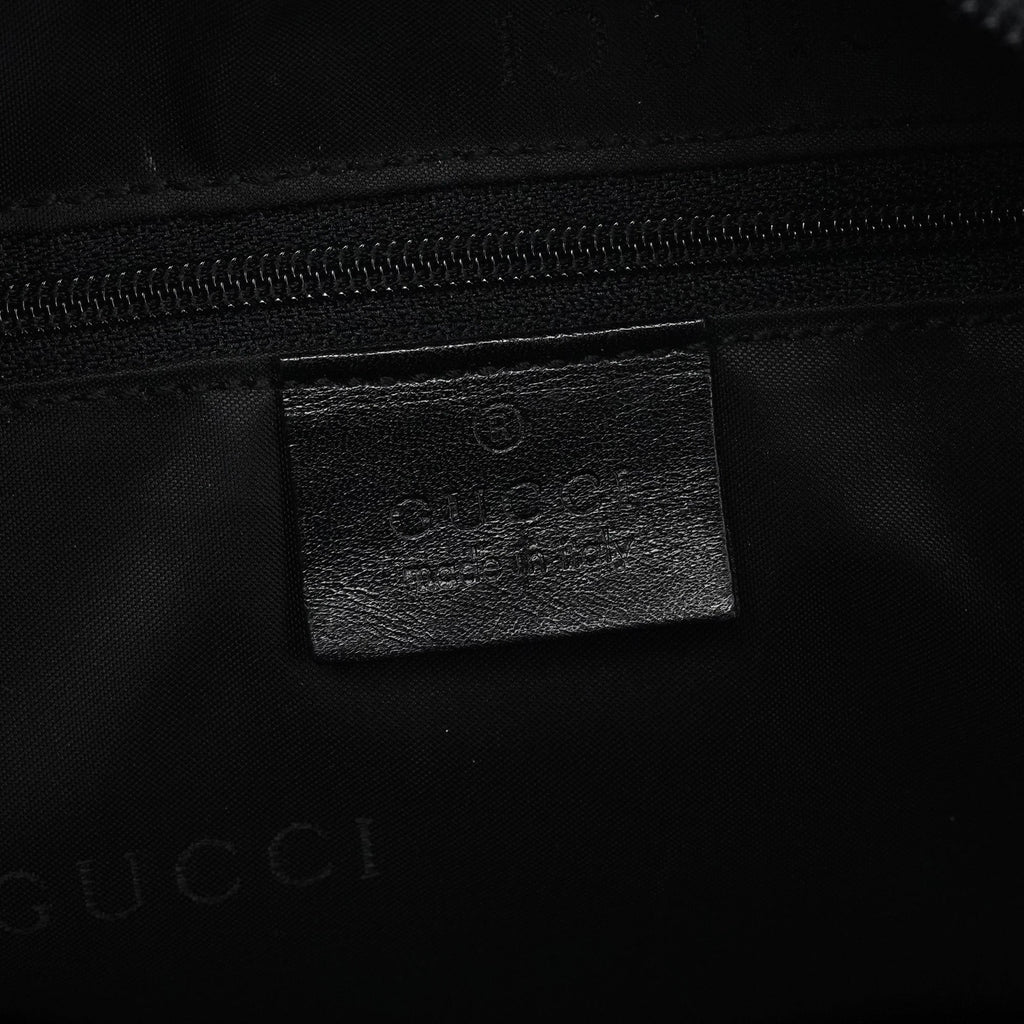000 0531 Black Leather Bamboo Shoulder Bag
