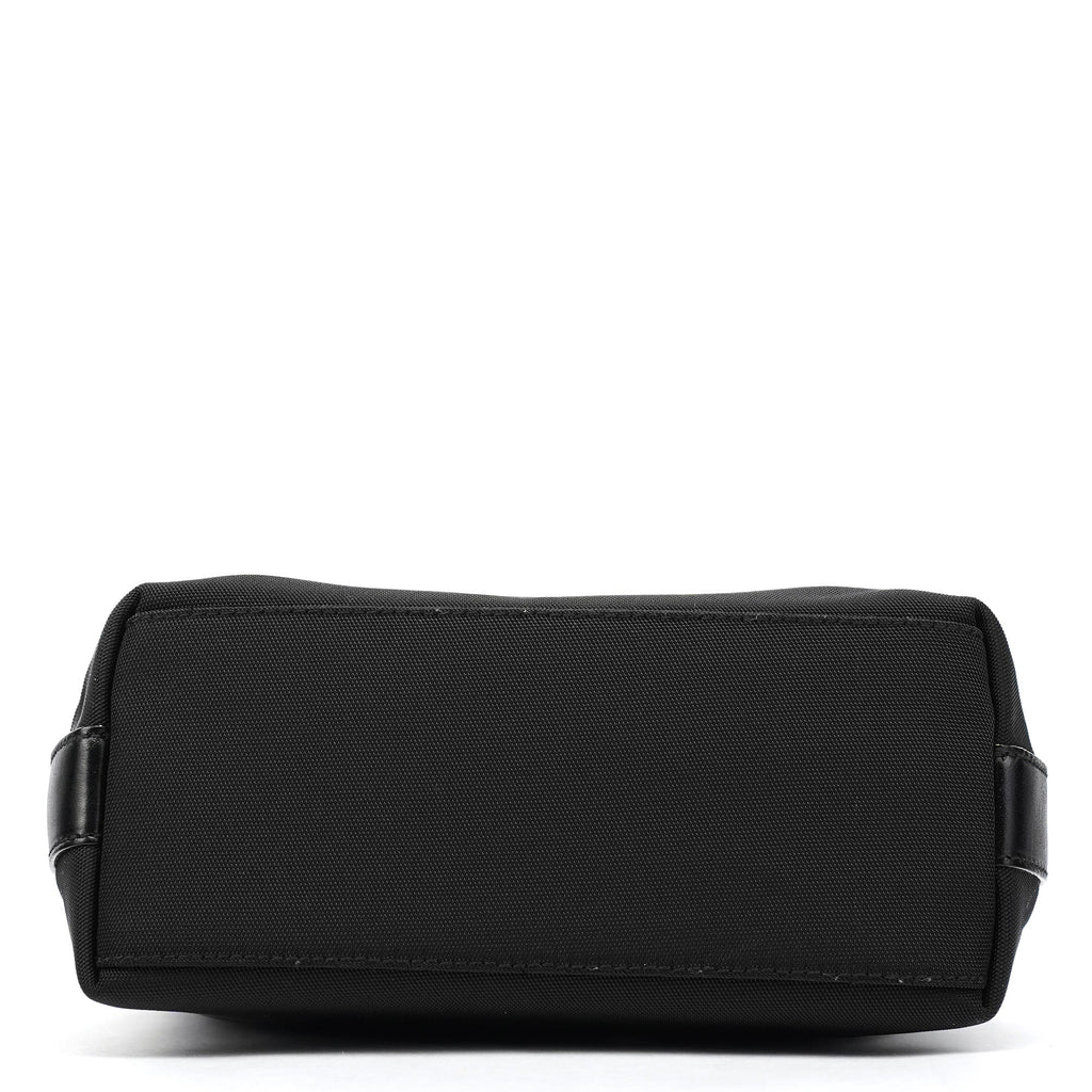 000 0601 Black Nylon Leather Hobo Bag