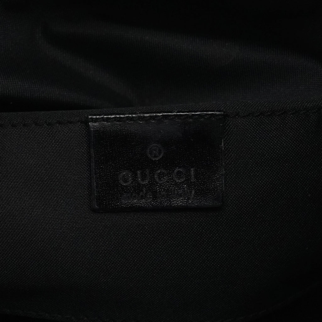 000 0602 Black GG Suede Shoulder Bag