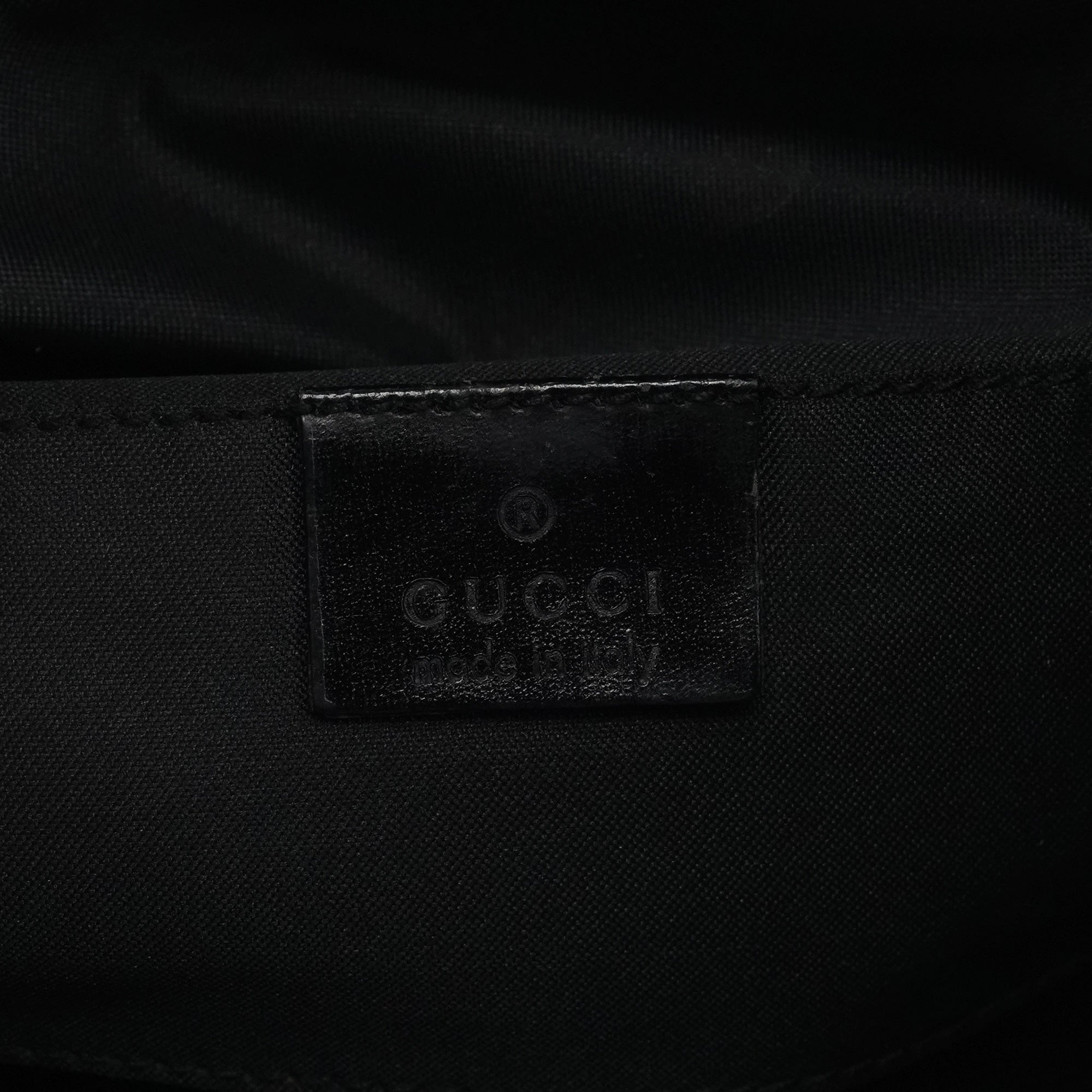 000 0602 Black GG Suede Shoulder Bag