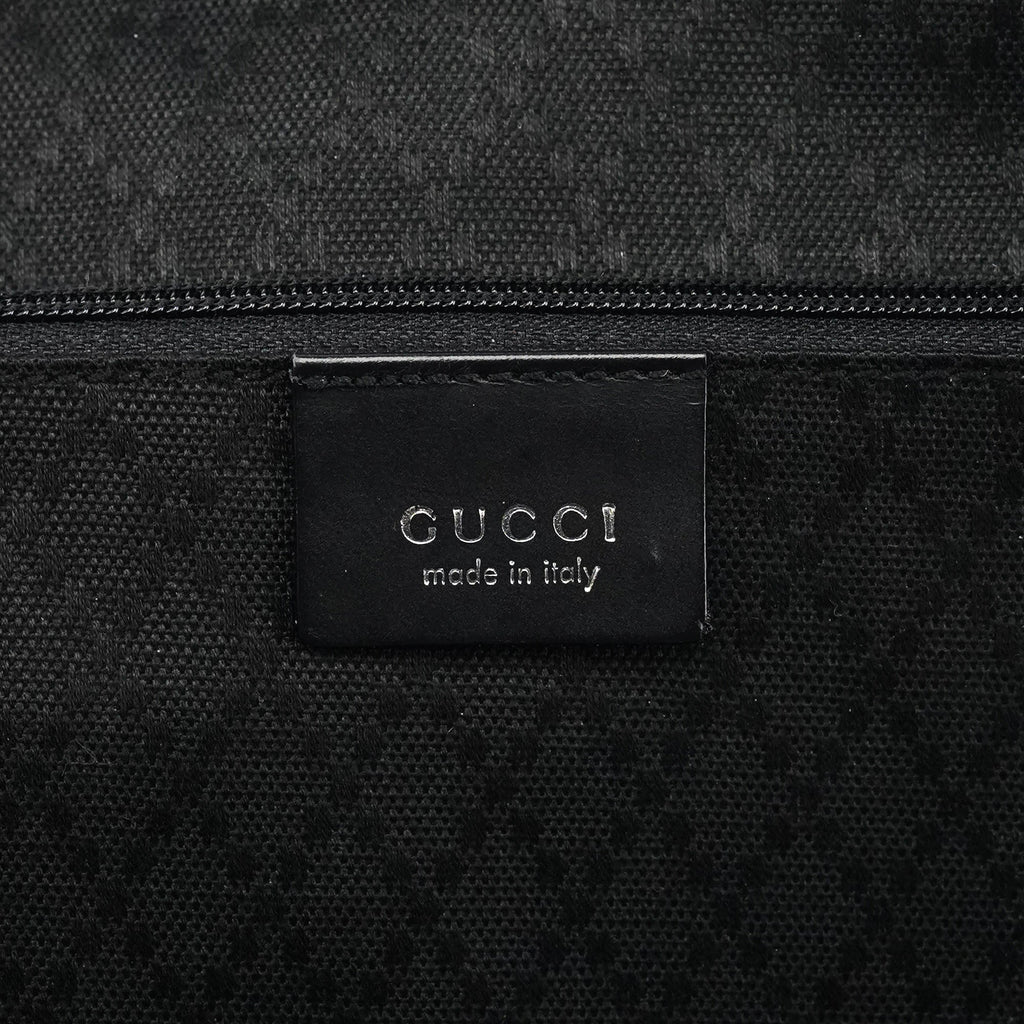 000 0815 Black GG Nylon Tote Bag
