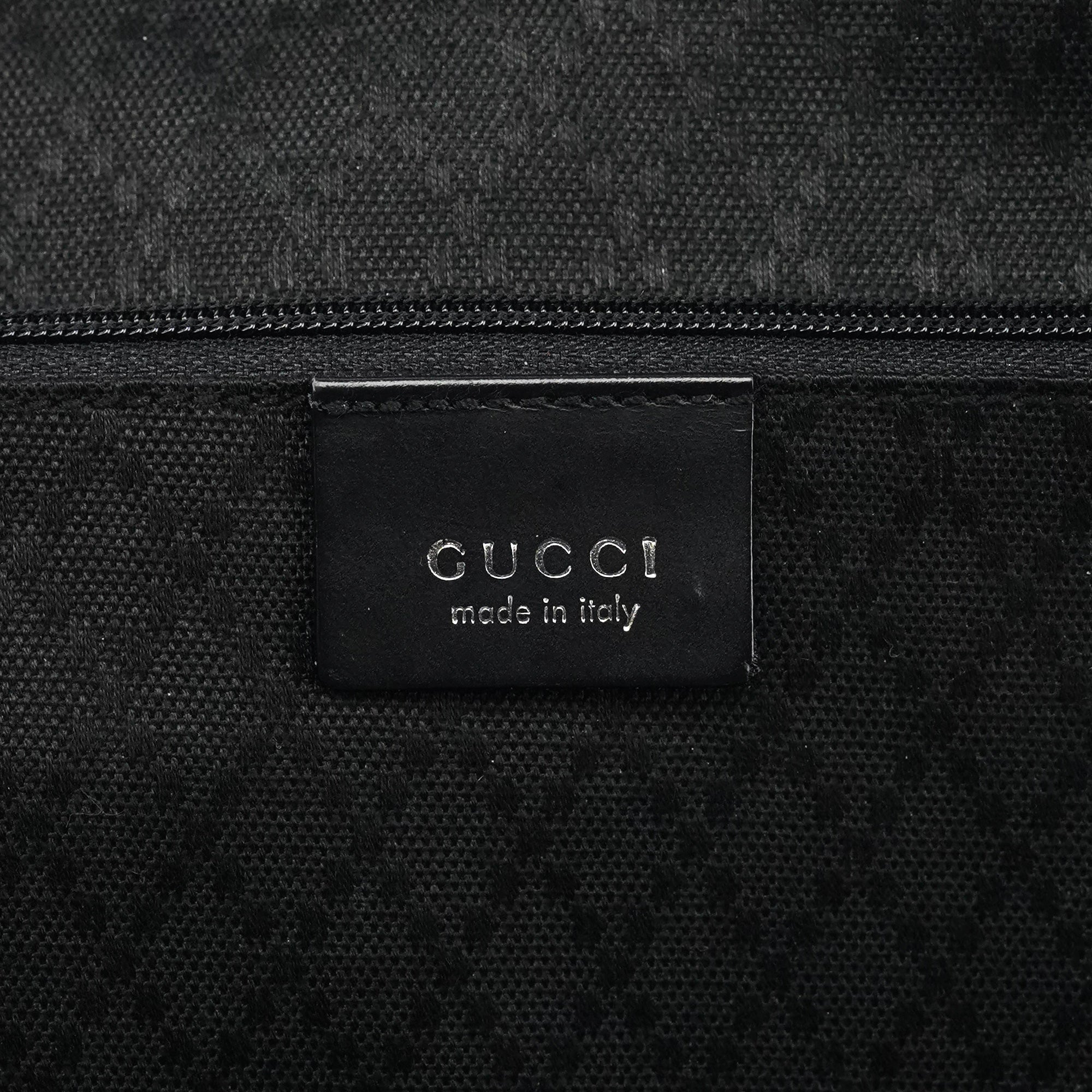000 0815 Black GG Nylon Tote Bag